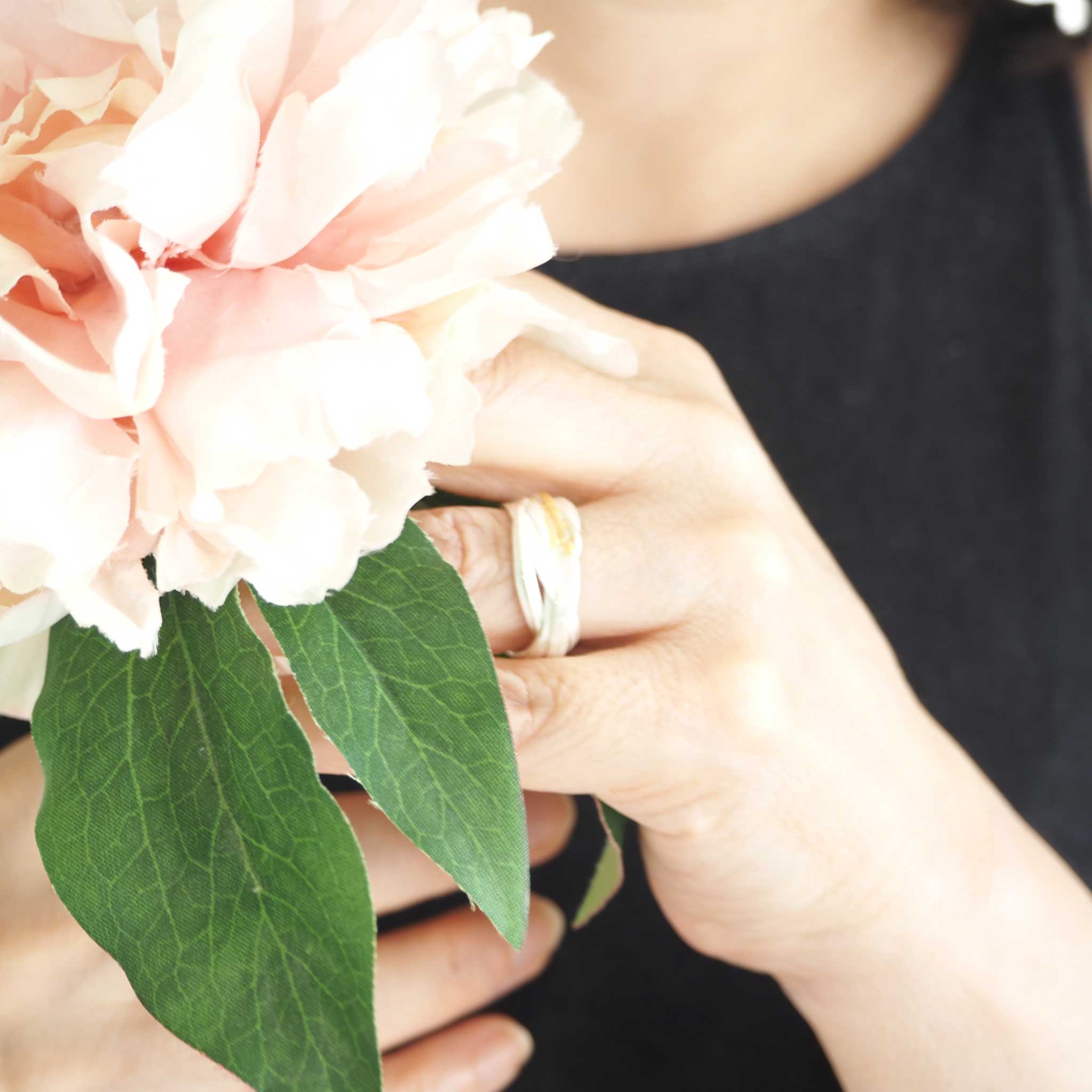 Whisper of Moonlight Silver with 24ct Gold Ring